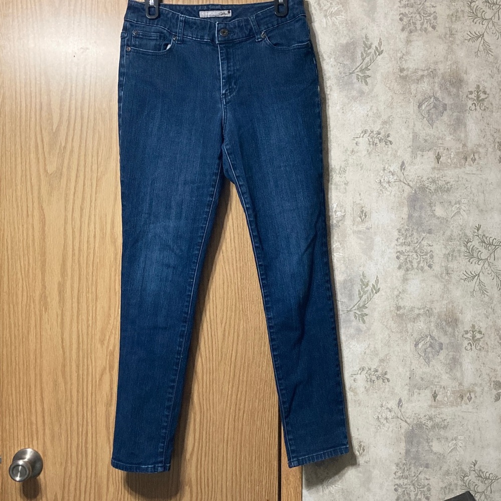 Chico’s Platinum Women’s Size 1 US Size 8 Dark Blue Straight Leg Jeans